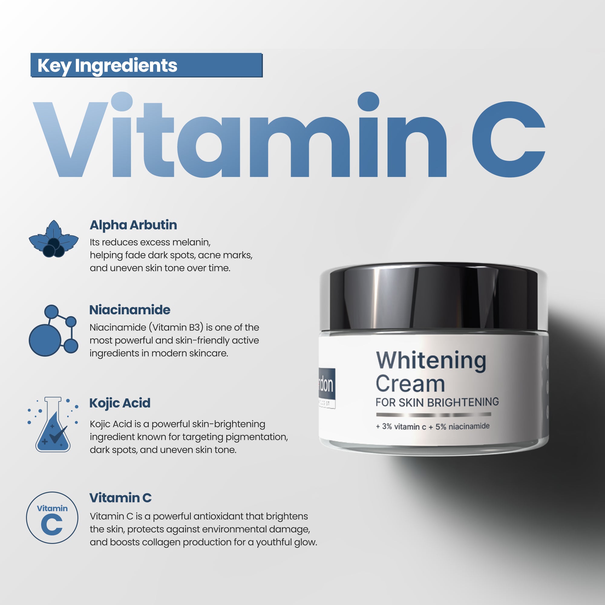 Daily Skin Renewal & Glow Defense Kit - Niacinamide Serum, Whitening Cream & SPF 50+ Sunscreen