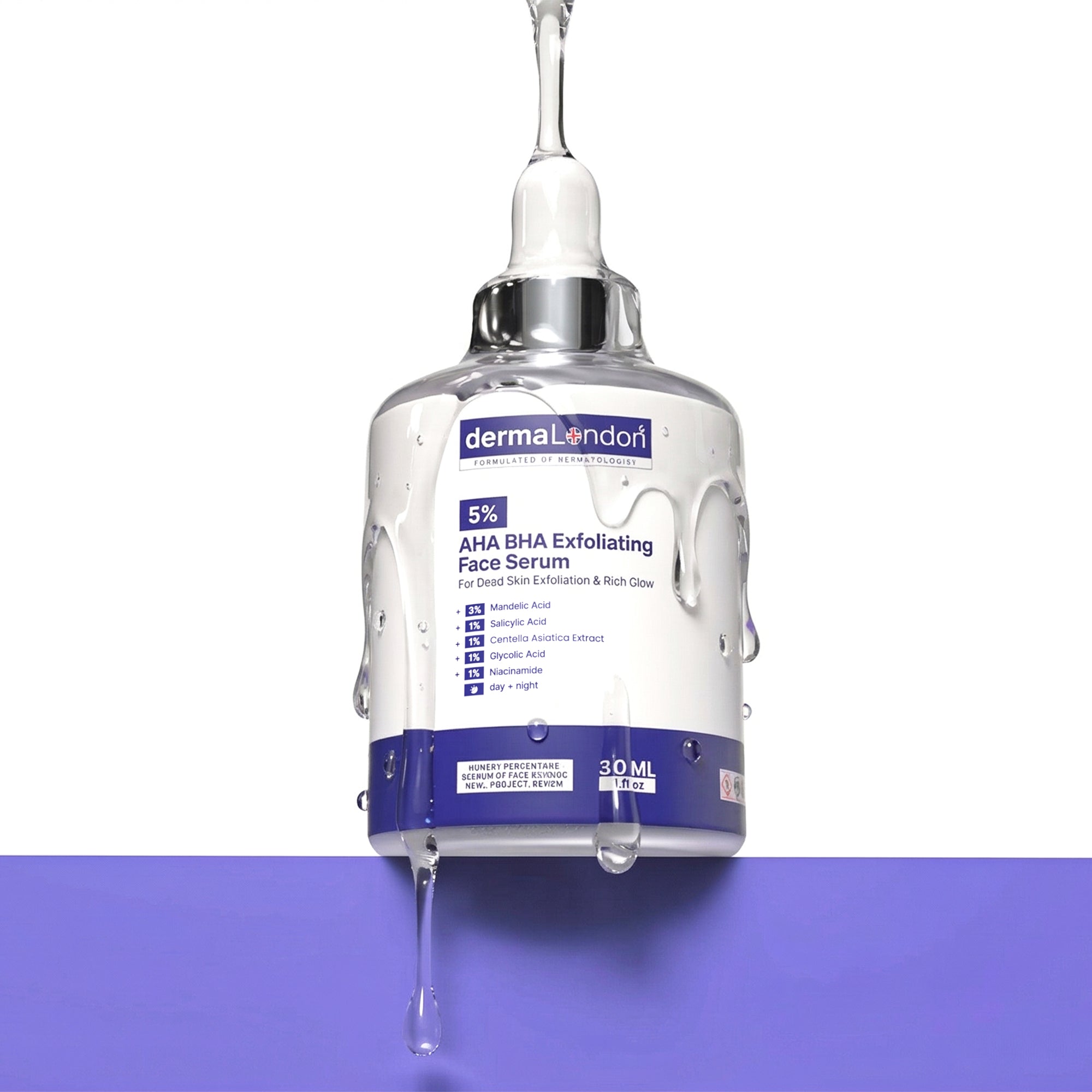 5% AHA BHA Exfoliating Face Serum - Smooth, Clear & Radiant Skin