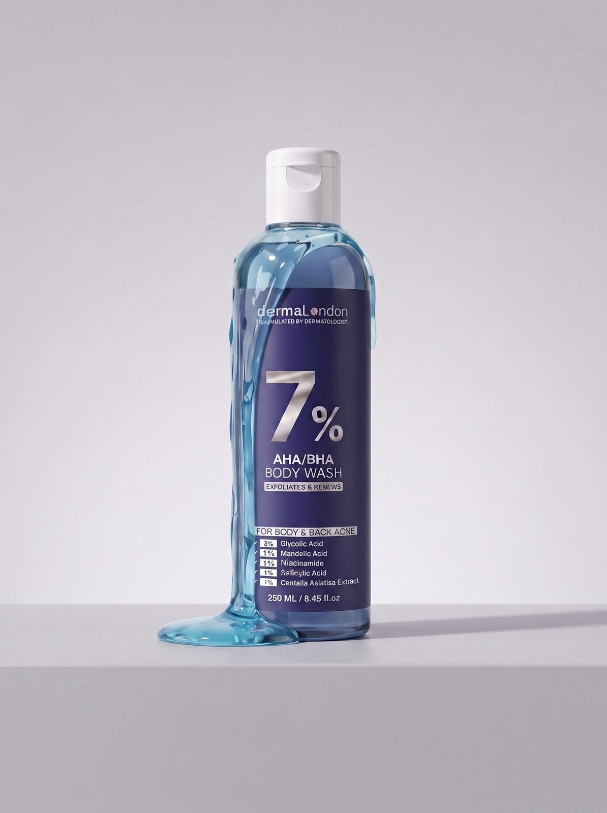 7% AHA BHA Body Wash for Body & Back Acne – Glycolic, Salicylic Acid & Niacinamide | 250ml