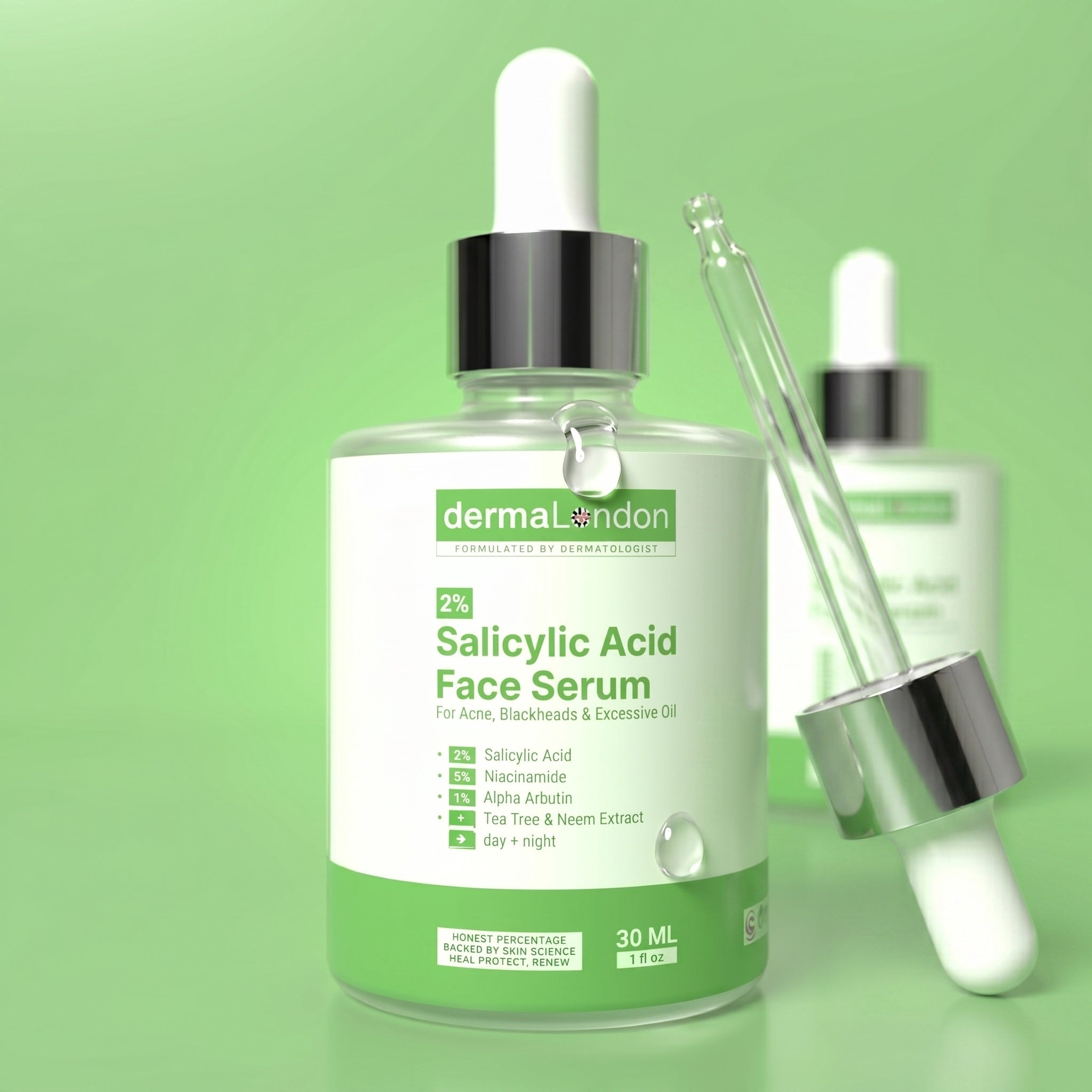 2% Salicylic Acid Face Serum with Niacinamide & Alpha Arbutin – Acne, Oil & Blackheads Control (30ml)