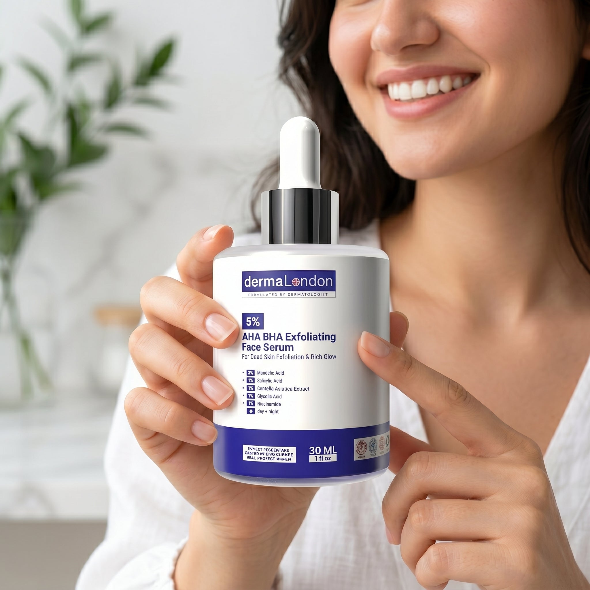 5% AHA BHA Exfoliating Face Serum - Smooth, Clear & Radiant Skin