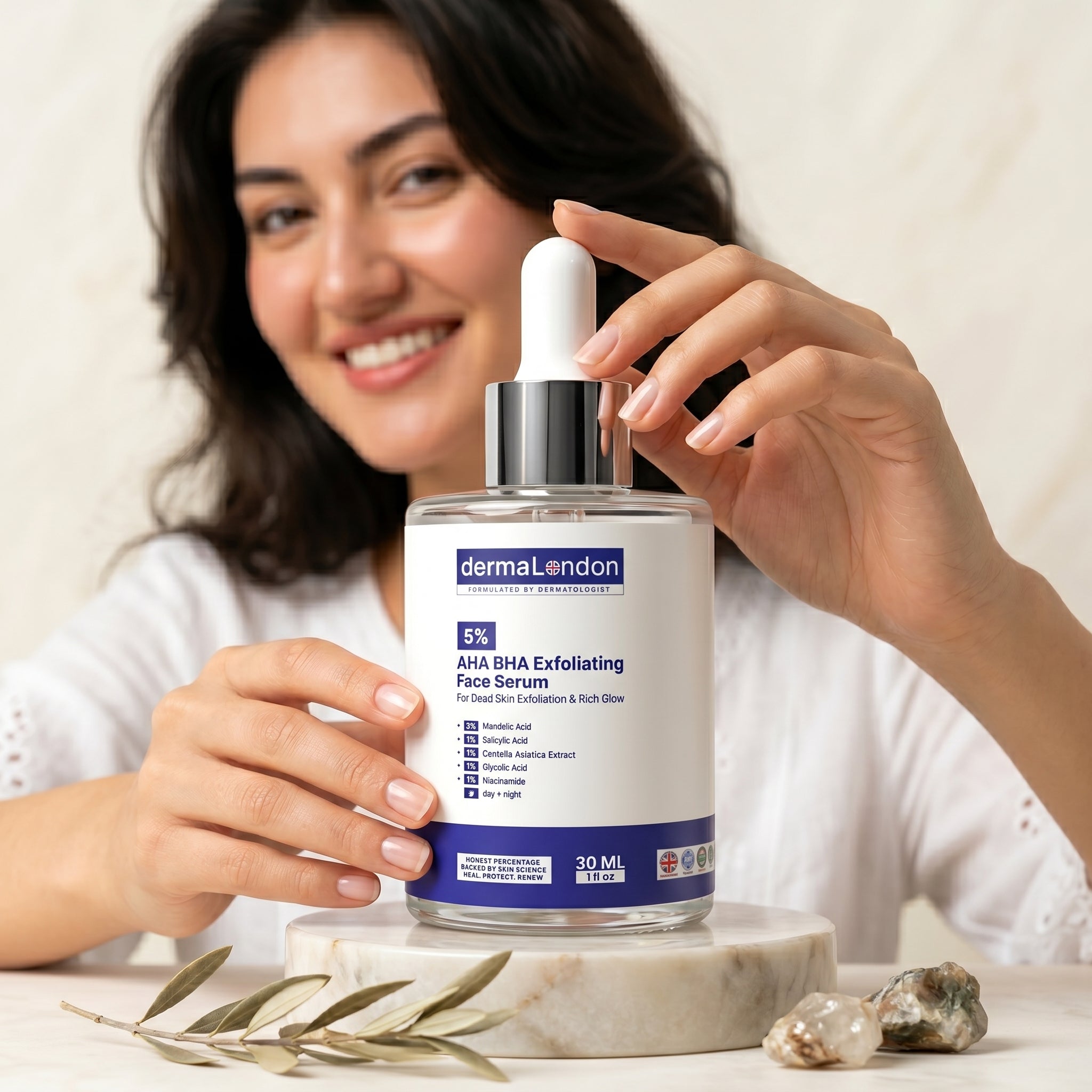 5% AHA BHA Exfoliating Face Serum - Smooth, Clear & Radiant Skin