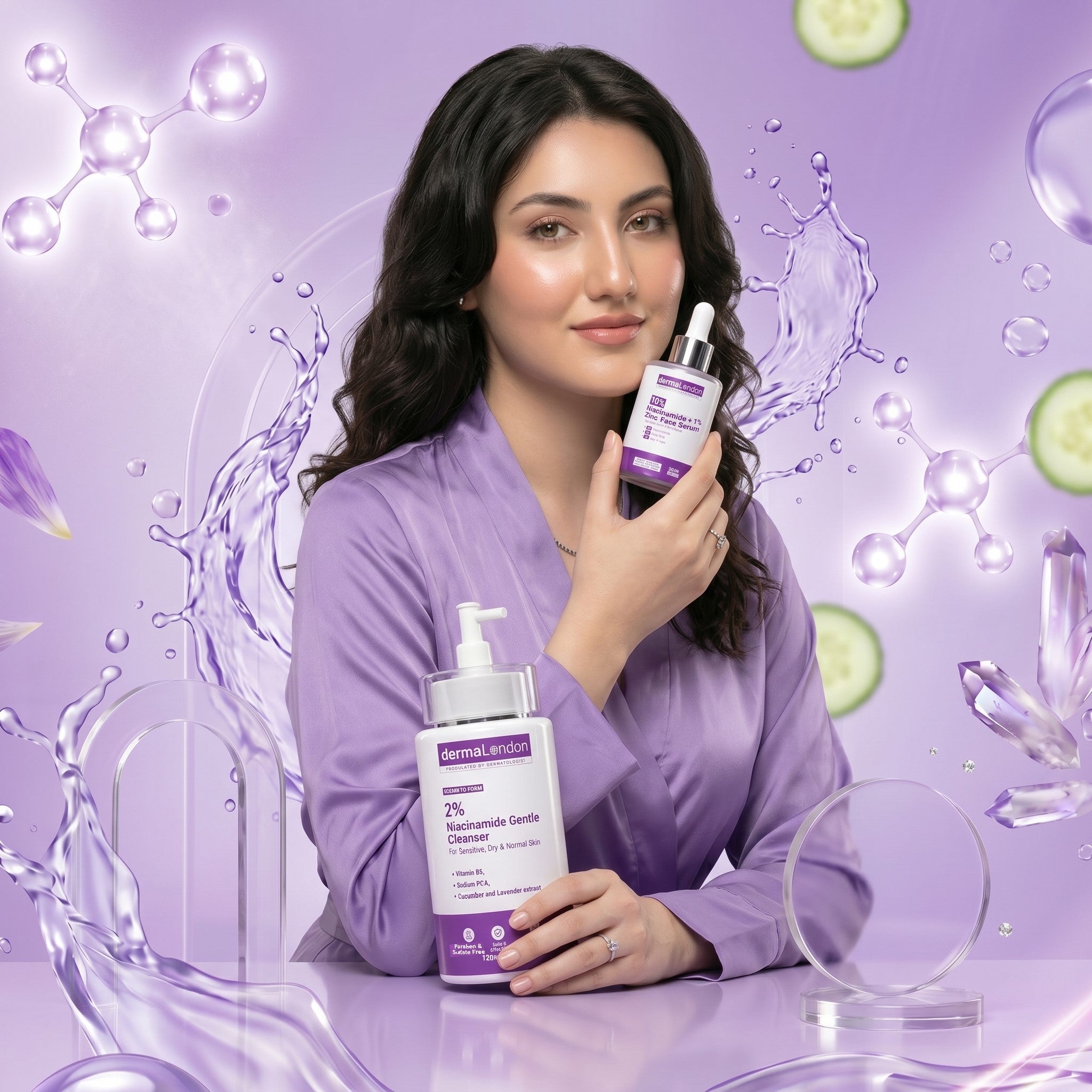 Acne Marks & Pore Perfecting Duo – Niacinamide Cleanser + Zinc Serum