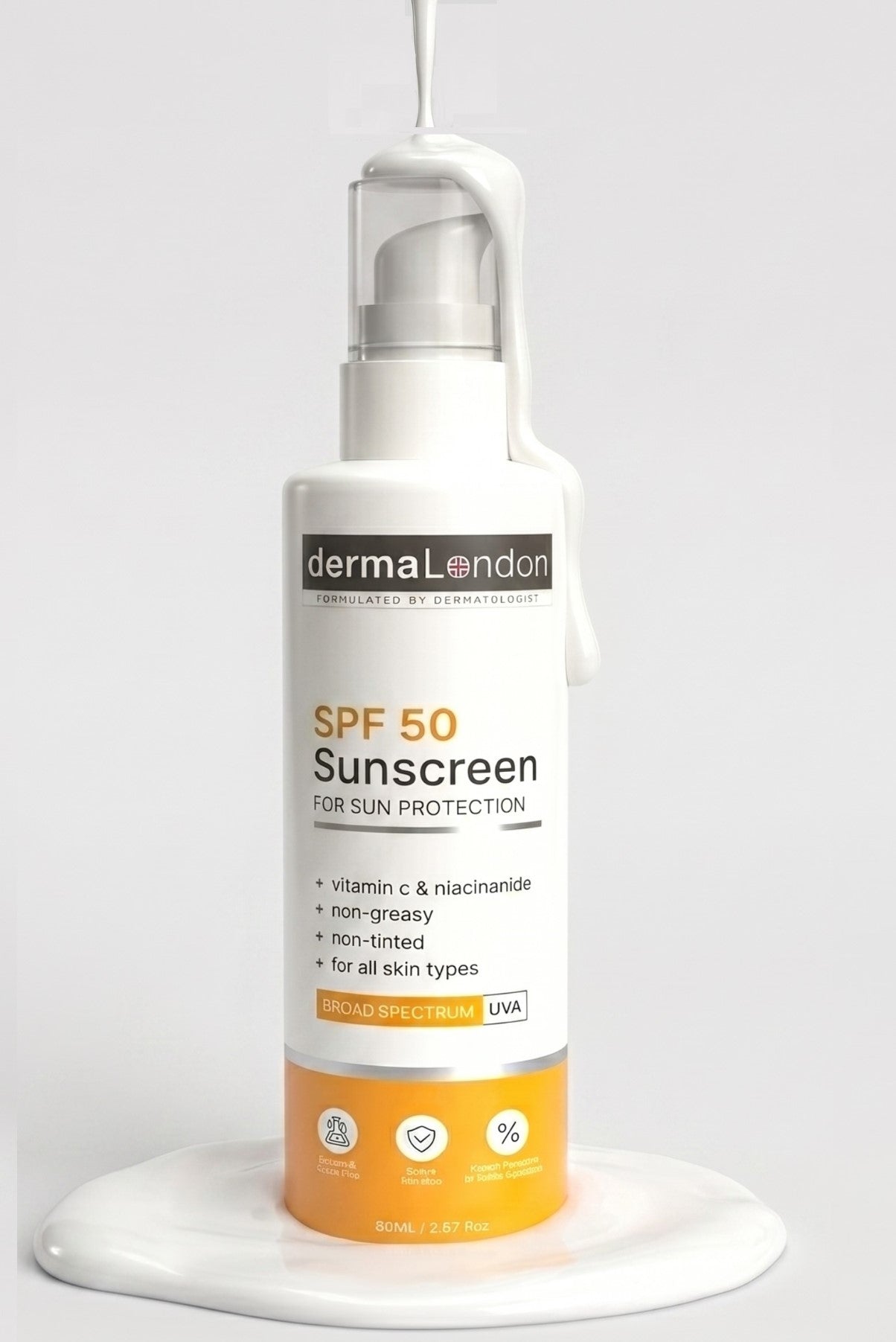 SPF 50 Sun Protection Sunscreen with Vitamin C & Niacinamide - 80ml