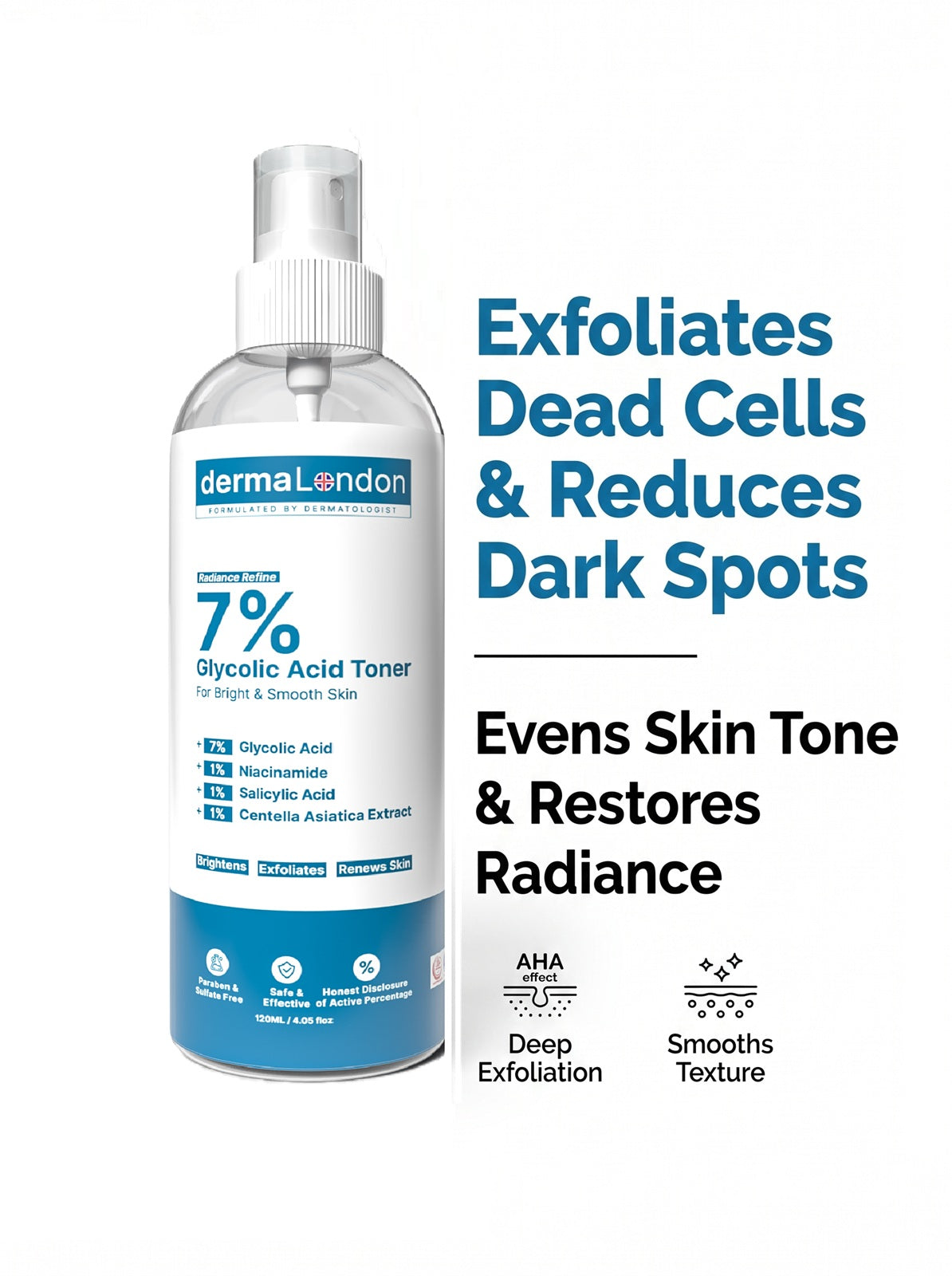 7% Glycolic Acid Exfoliating Toner for Bright & Smooth Skin