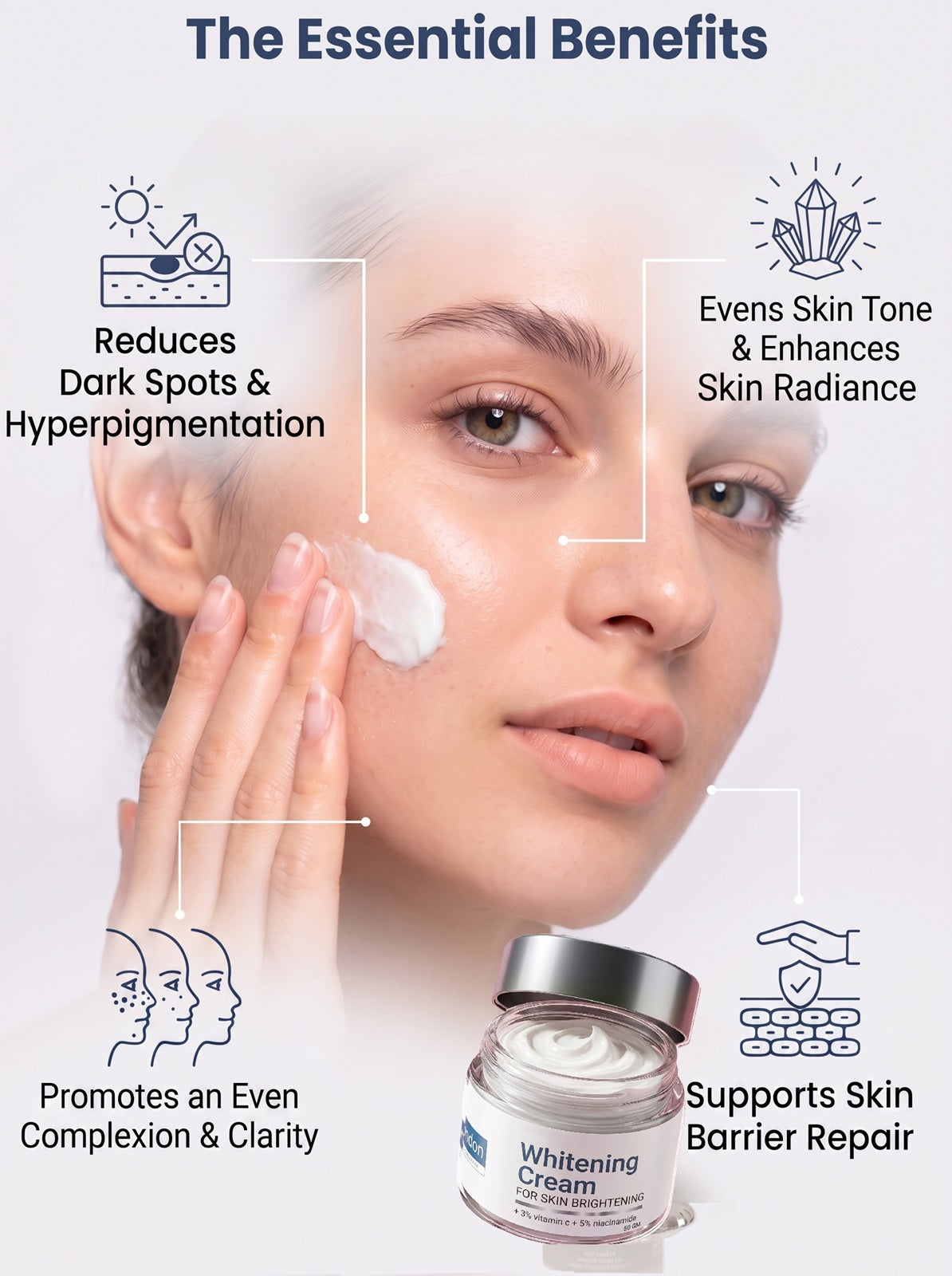 Skin Whitening Cream Combo with 3% Vitamin C & 5% Niacinamide