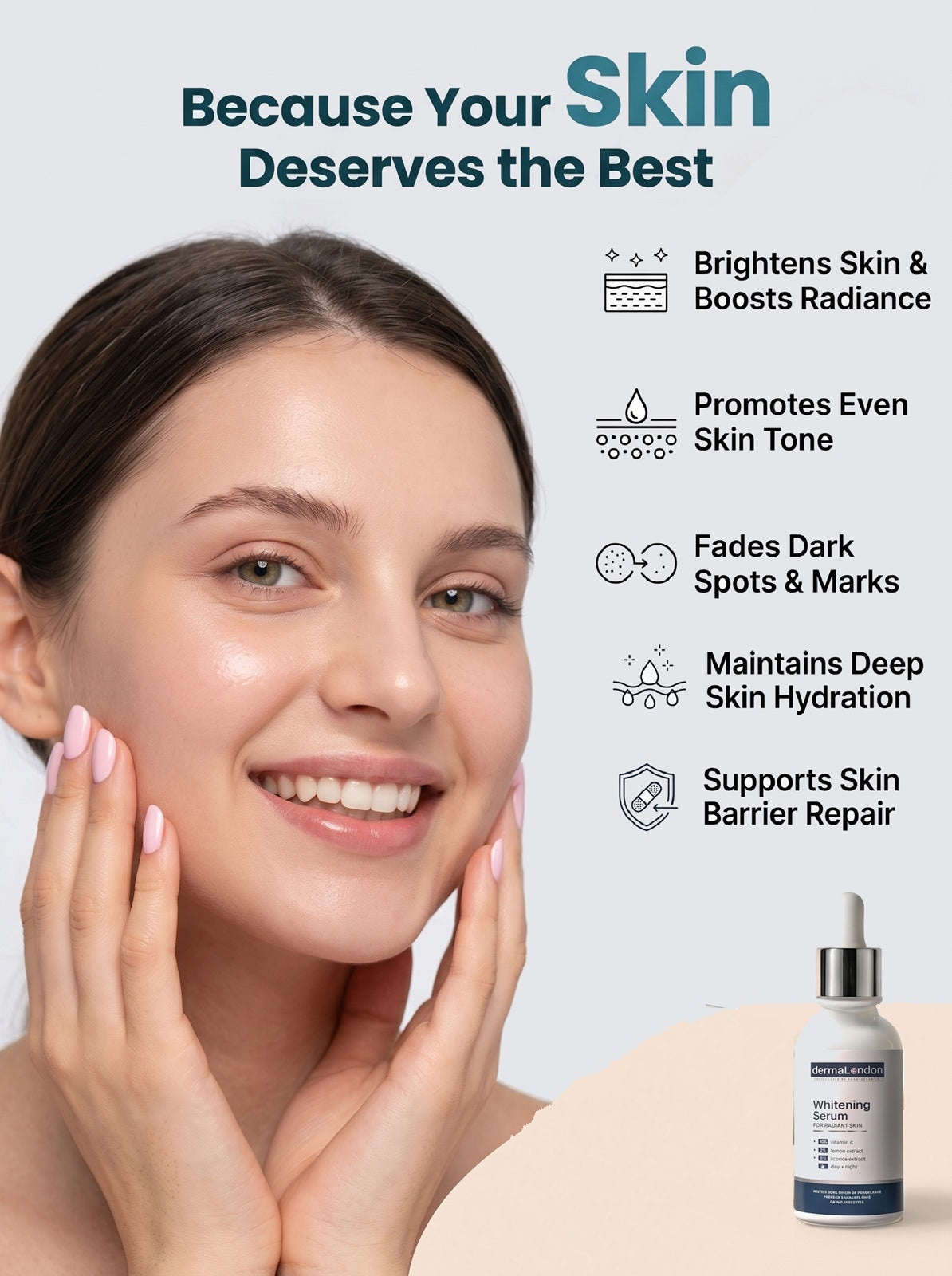 Skin Whitening Serum with 10% Vitamin C & 2% Lemon Extract - 30ML