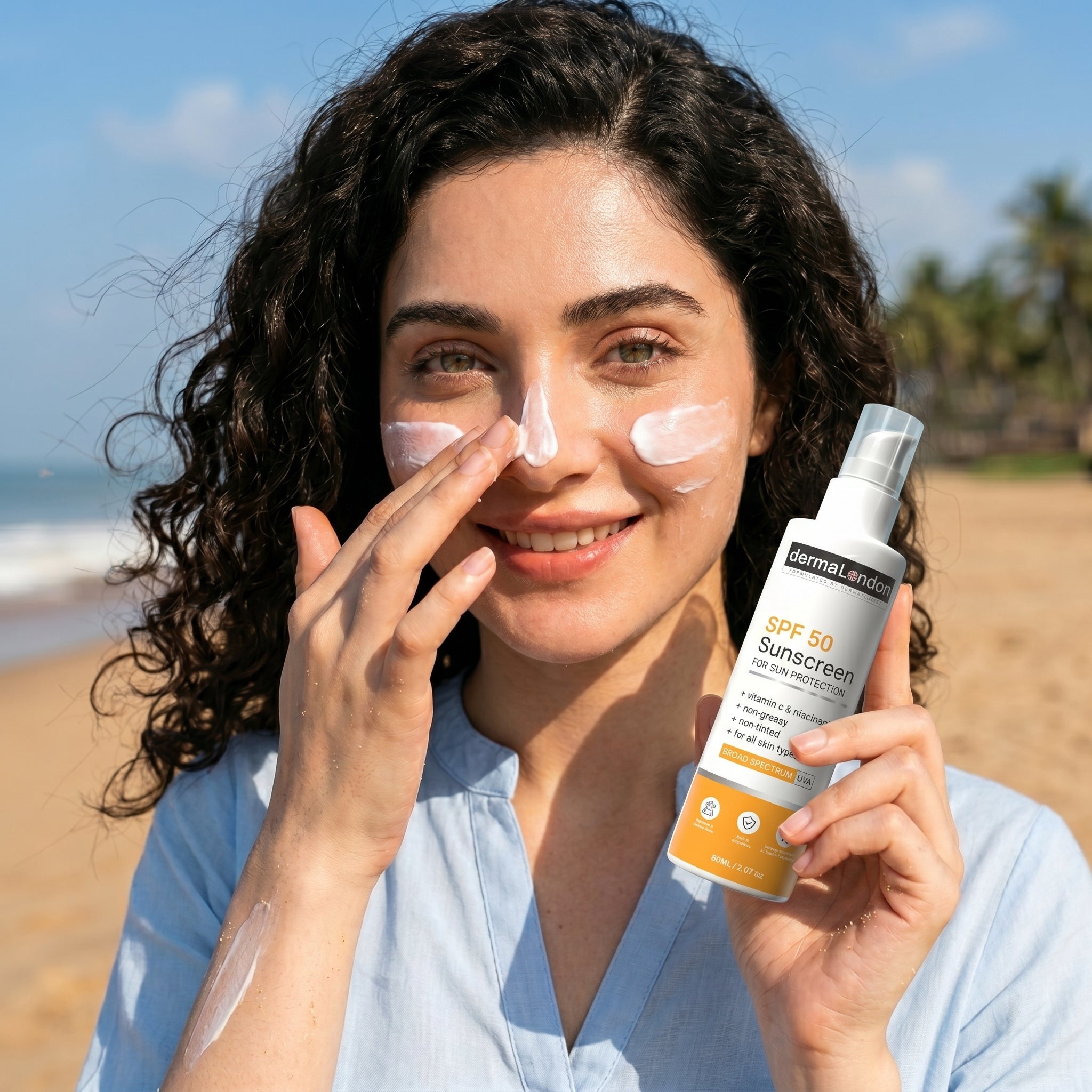 SPF 50 Sun Protection Sunscreen with Vitamin C & Niacinamide - 80ml