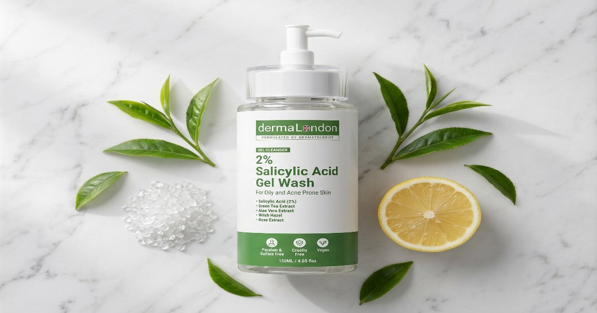 Derma London 2% Salicylic Acid Gel Wash for acne and blackheads Pakistan