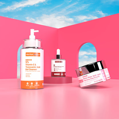 Blemishes &amp; Dark Spot Correction Trio – Vitamin C Cleanser, Mandelic Acid Serum &amp; Anti-Spot Glow Cream