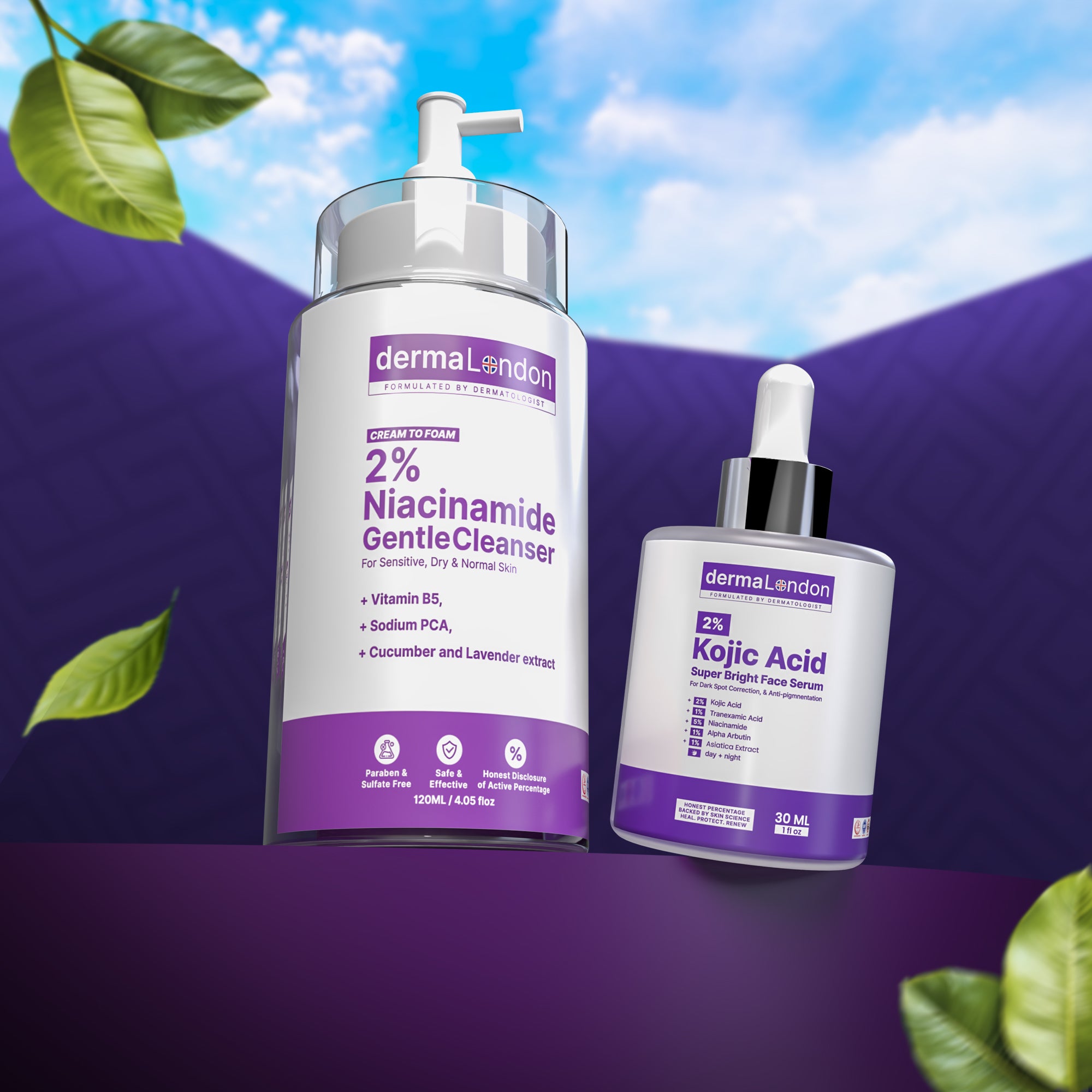 Niacinamide Gentle Cleanser &amp; Kojic Acid Brightening Serum