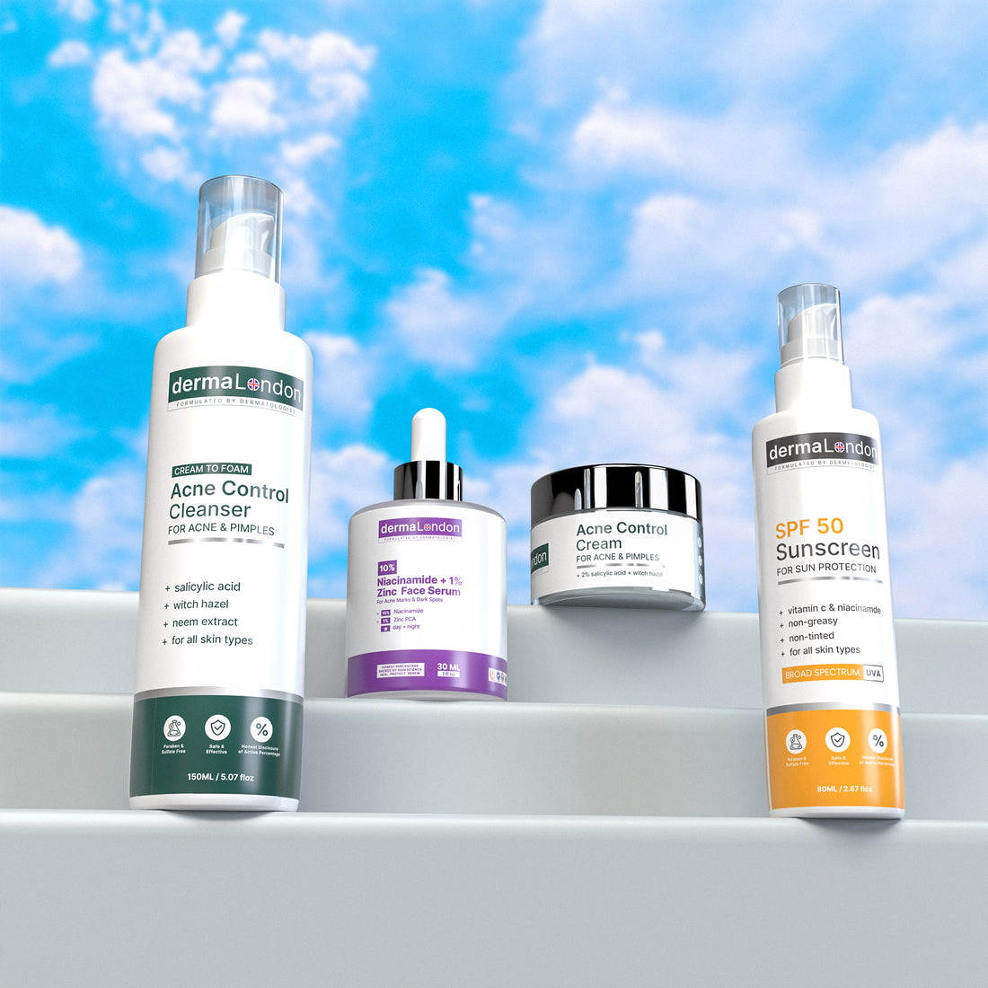 Advanced Acne Control &amp; Daily Defense Kit for Clear, Smooth &amp; Protected Skin