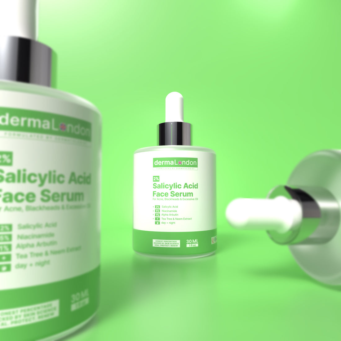 2% Salicylic Acid Face Serum with Niacinamide &amp; Alpha Arbutin – Acne, Oil &amp; Blackheads Control (30ml)