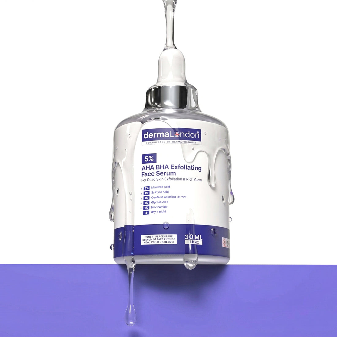 5% AHA BHA Exfoliating Face Serum - Smooth, Clear &amp; Radiant Skin