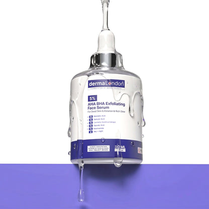 5% AHA BHA Exfoliating Face Serum - Smooth, Clear &amp; Radiant Skin