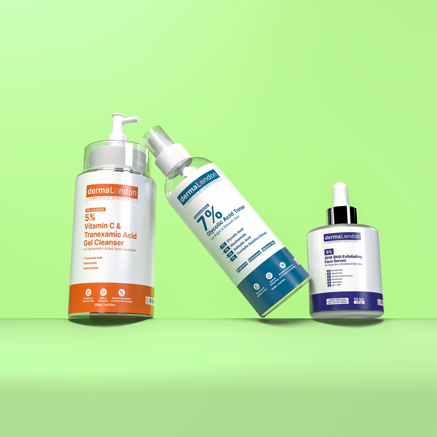 The Signature Skin Exfoliating &amp; Renewal Kit – Vitamin C, Glycolic &amp; AHA/BHA Texture Perfection Trio