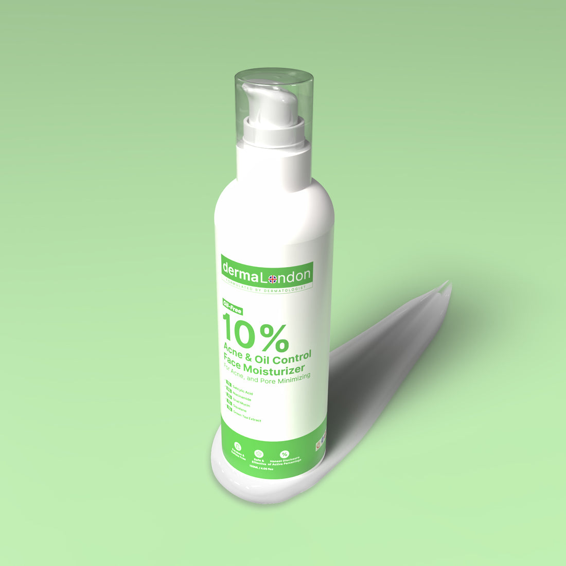 10% Acne &amp; Oil Control Face Moisturizer with Salicylic Acid, Niacinamide &amp; Squalane (Oil-Free, 120ml)