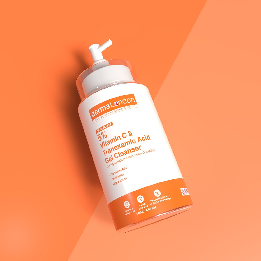 5% Vitamin C &amp; Tranexamic Acid Gel Cleanser for Brightening &amp; Dark Spot Correction (120ml)