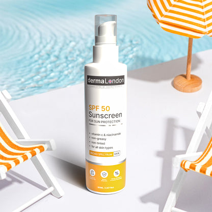 SPF 50 Sun Protection Sunscreen with Vitamin C &amp; Niacinamide - 80ml