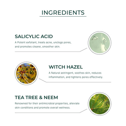 Acne Control Serum Combo with 2% Salicylic Acid &amp; 1% Witch Hazel