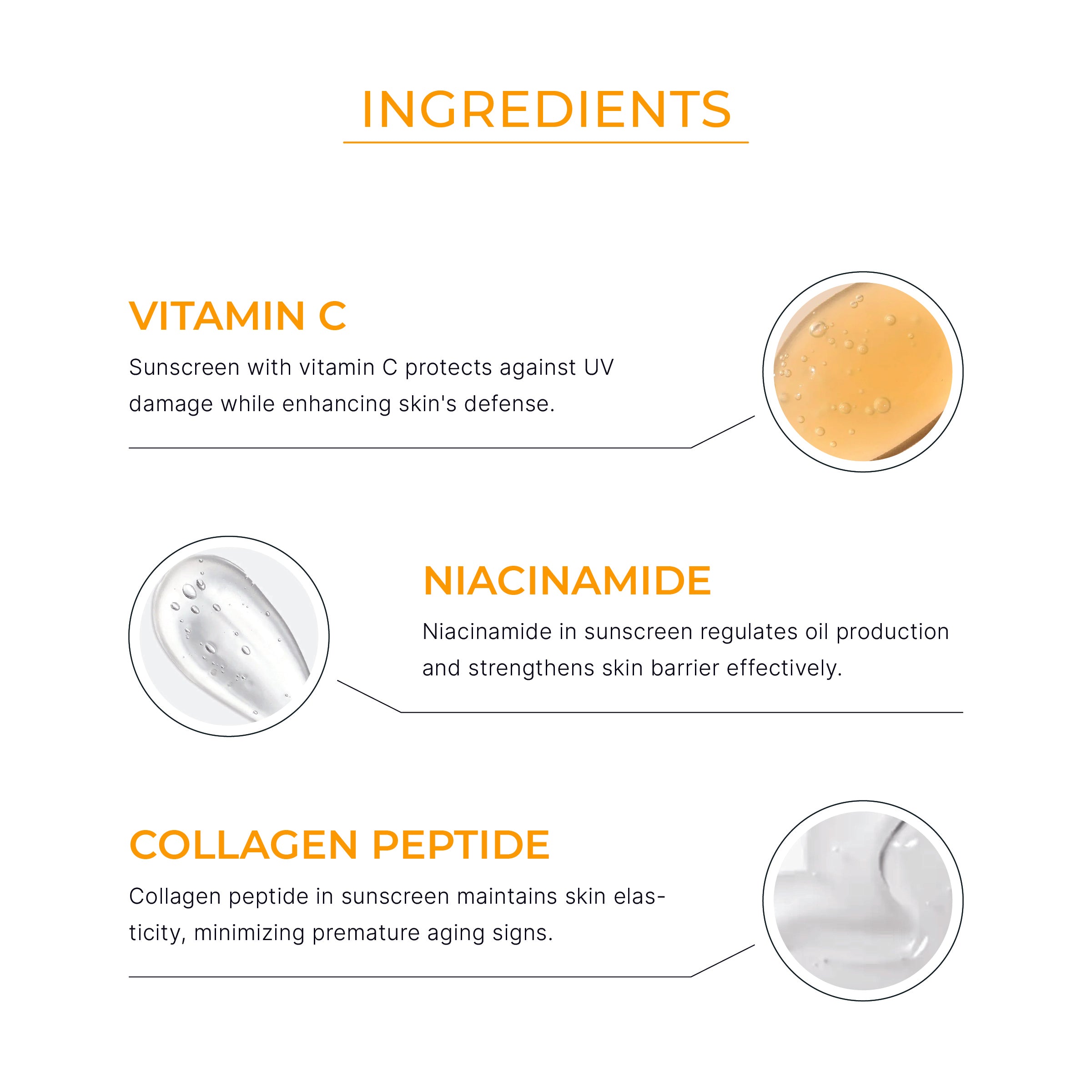 SPF 50 Sun Protection Sunscreen with Vitamin C &amp; Niacinamide - 80ml