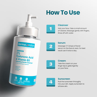 2% Hyaluronic Acid &amp; Vitamin B5 Hydrating Gentle Cleanser with Tranexamic Acid (120ml)