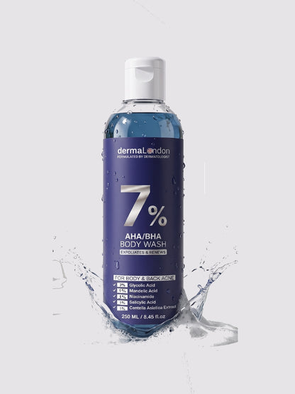 7% AHA BHA Body Wash for Body &amp; Back Acne – Glycolic, Salicylic Acid &amp; Niacinamide | 250ml