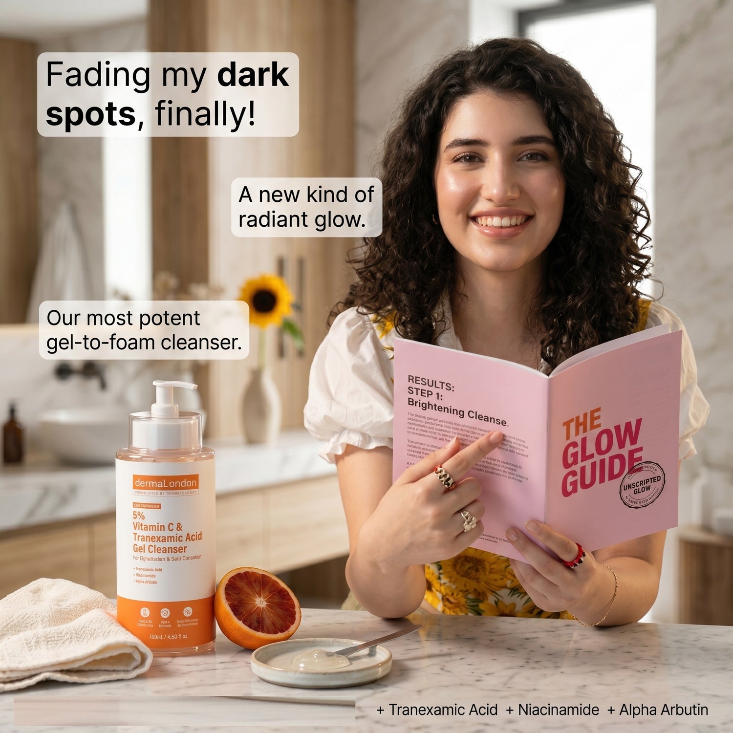 5% Vitamin C &amp; Tranexamic Acid Gel Cleanser for Brightening &amp; Dark Spot Correction (120ml)