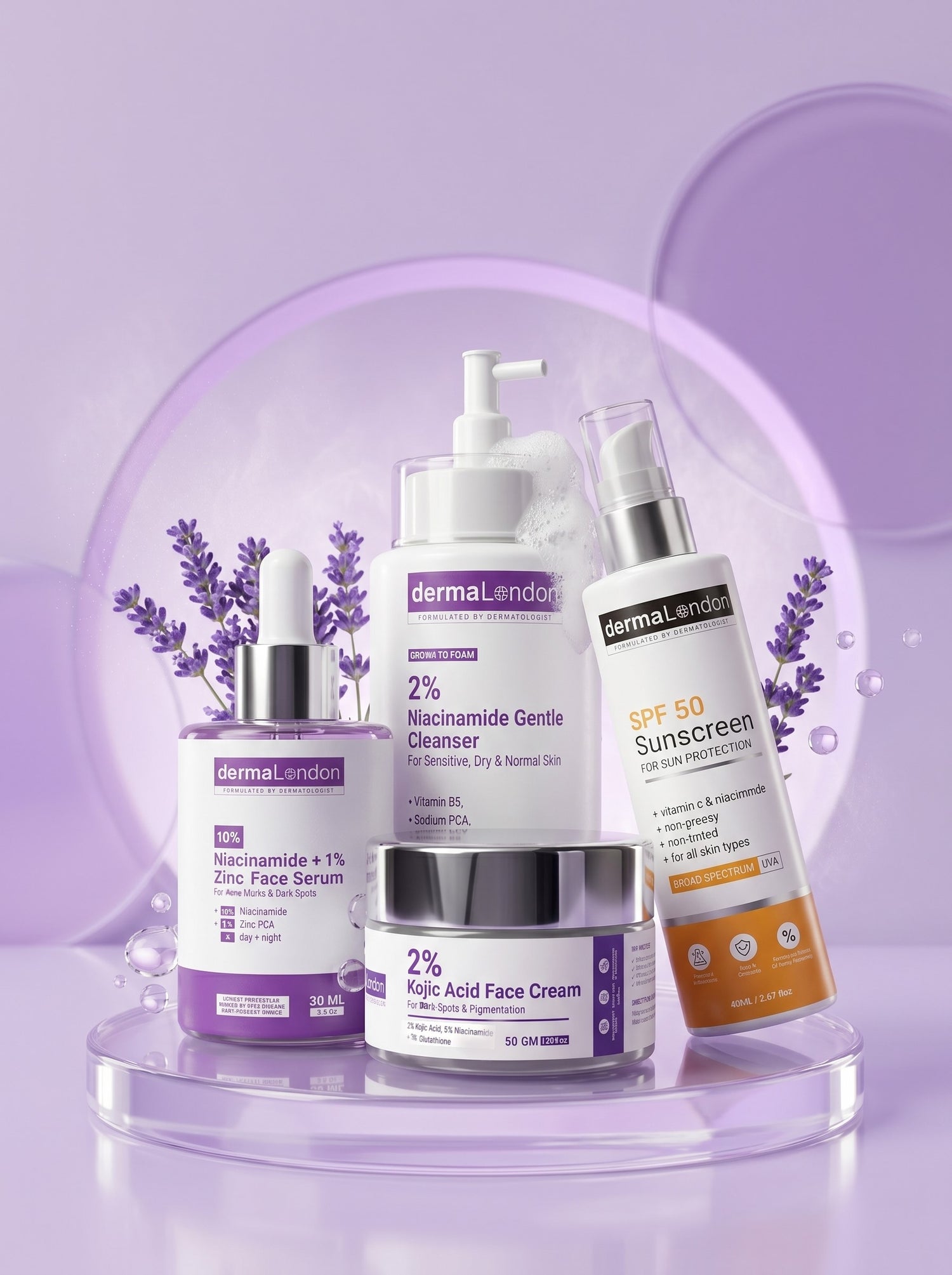 Signature Dark Spot Corrector &amp; Protective Skincare Bundle – Niacinamide, Kojic Acid &amp; SPF 50 Glow Routine