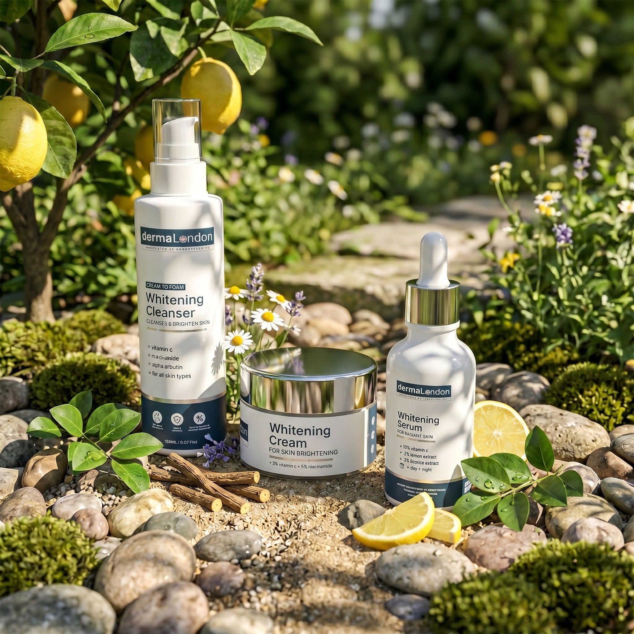 Ultimate Skin Brightening Kit - Cleanser, Vitamin C Serum &amp; Whitening Cream