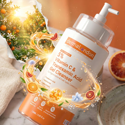 5% Vitamin C &amp; Tranexamic Acid Gel Cleanser for Brightening &amp; Dark Spot Correction (120ml)