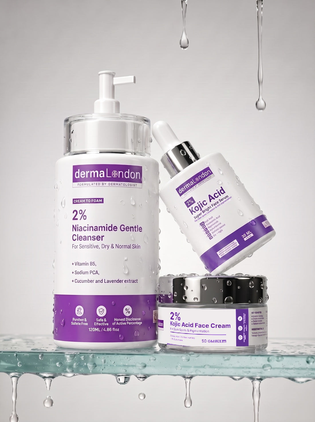 Pigmentation &amp; Dark Spot Reset Trio With Niacinamide &amp; Kojic Acid - Clear Skin Solution