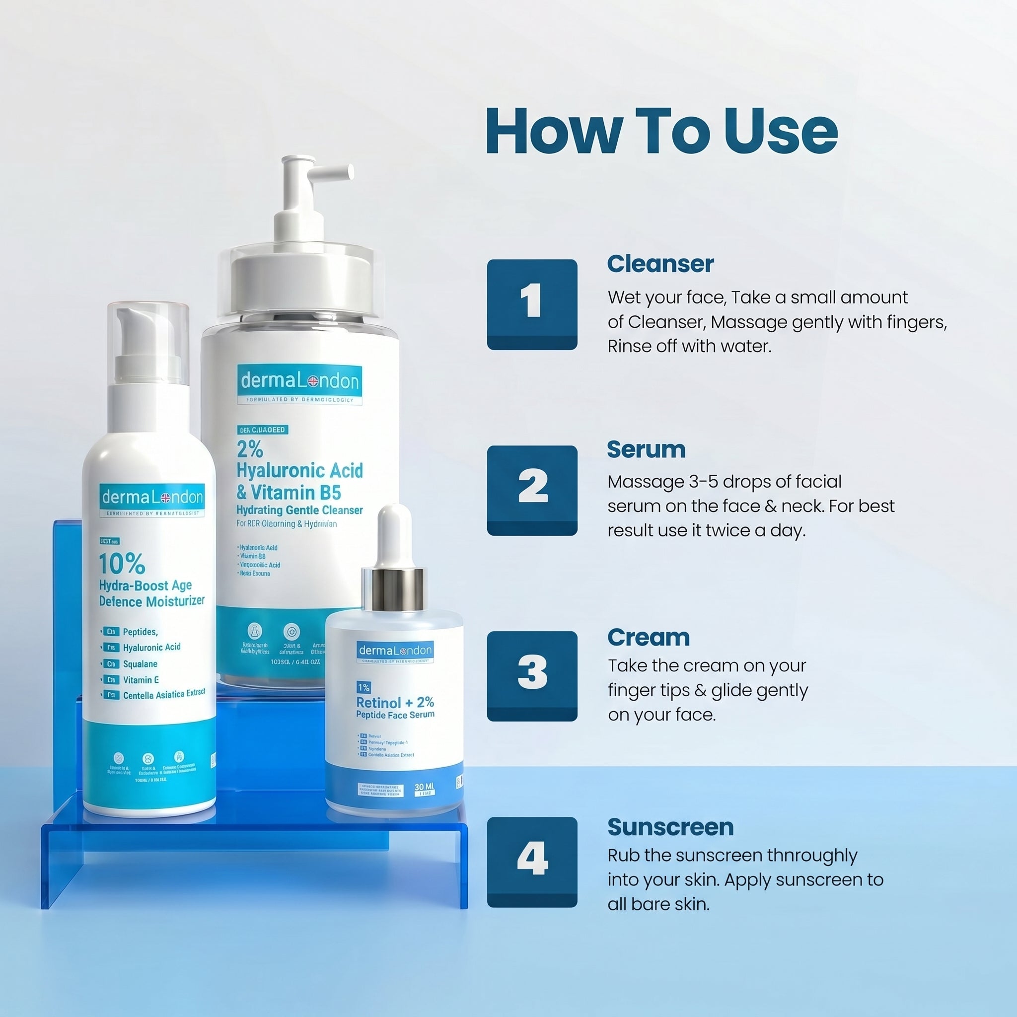 Advanced Anti-Aging Hydration &amp; Repair Kit – Retinol, Peptides, Hyaluronic Acid Skincare Set