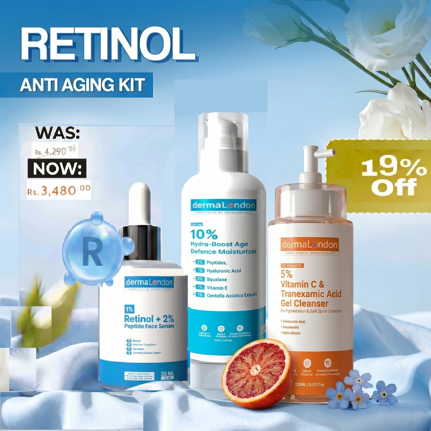 The Signature Age-Defying Complex – Vitamin C, Retinol &amp; Hyaluronic Skin Renewal System