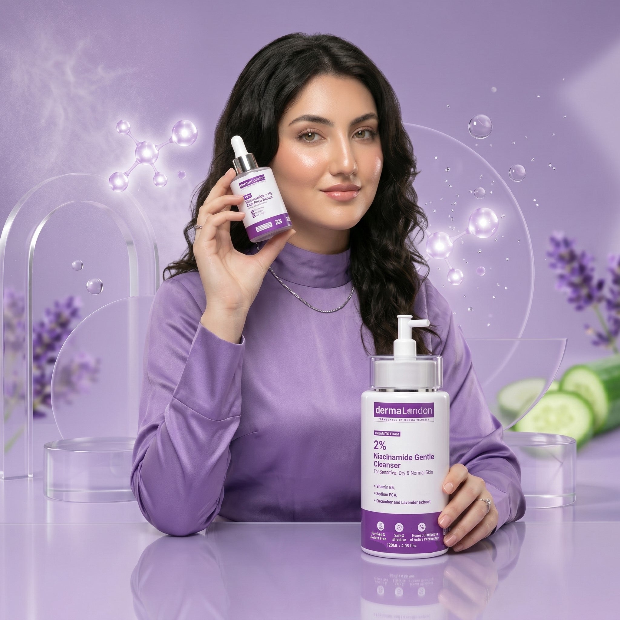 Acne Marks &amp; Pore Perfecting Duo – Niacinamide Cleanser + Zinc Serum