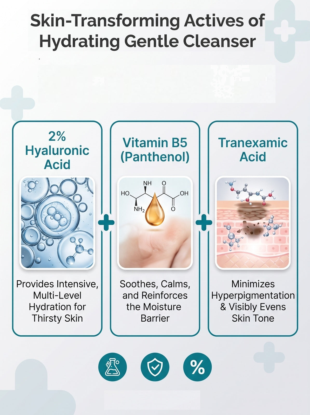 2% Hyaluronic Acid &amp; Vitamin B5 Hydrating Gentle Cleanser with Tranexamic Acid (120ml)