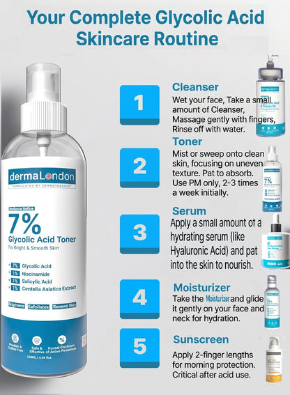 7% Glycolic Acid Exfoliating Toner for Bright &amp; Smooth Skin