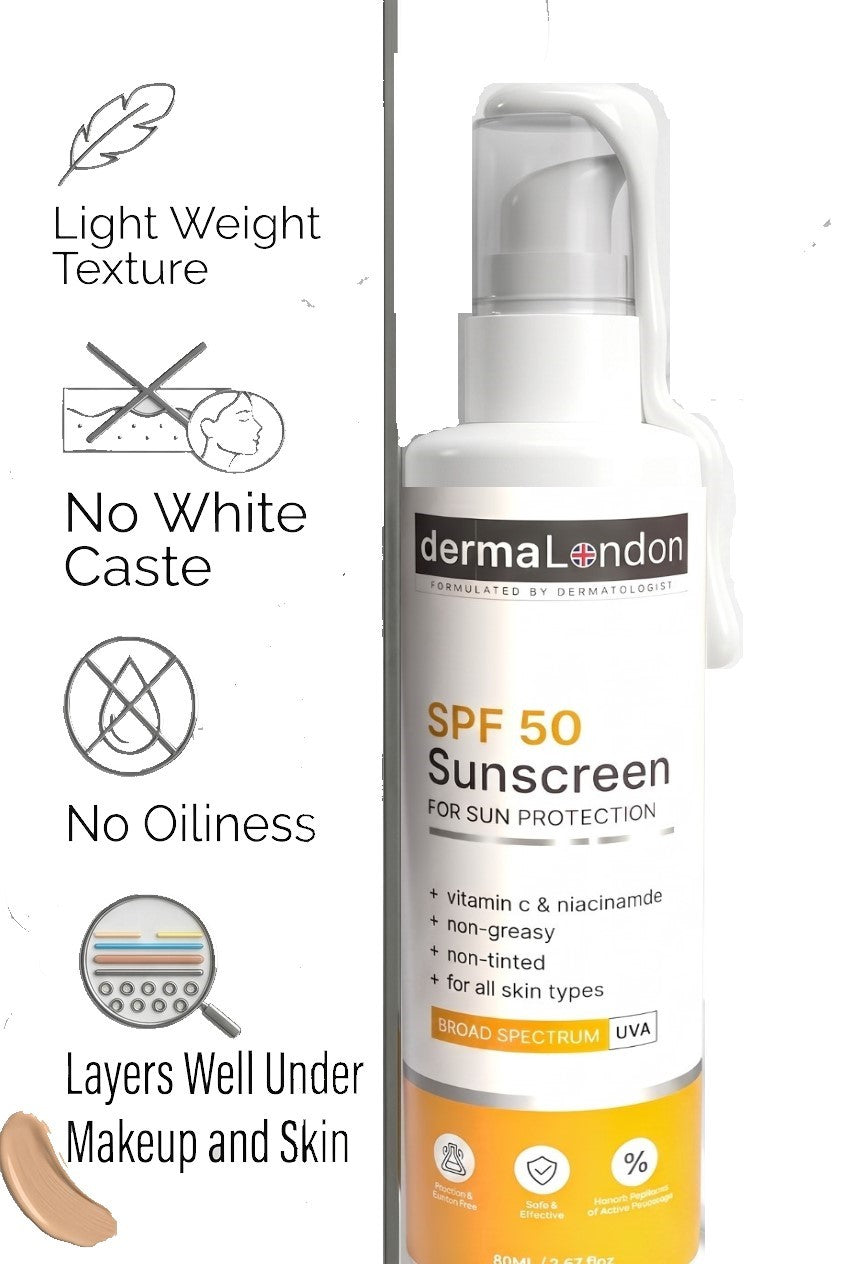 SPF 50 Sun Protection Sunscreen with Vitamin C &amp; Niacinamide - 80ml