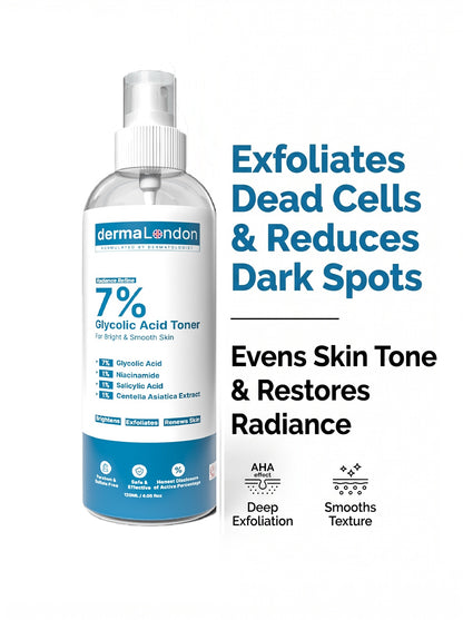 7% Glycolic Acid Exfoliating Toner for Bright &amp; Smooth Skin