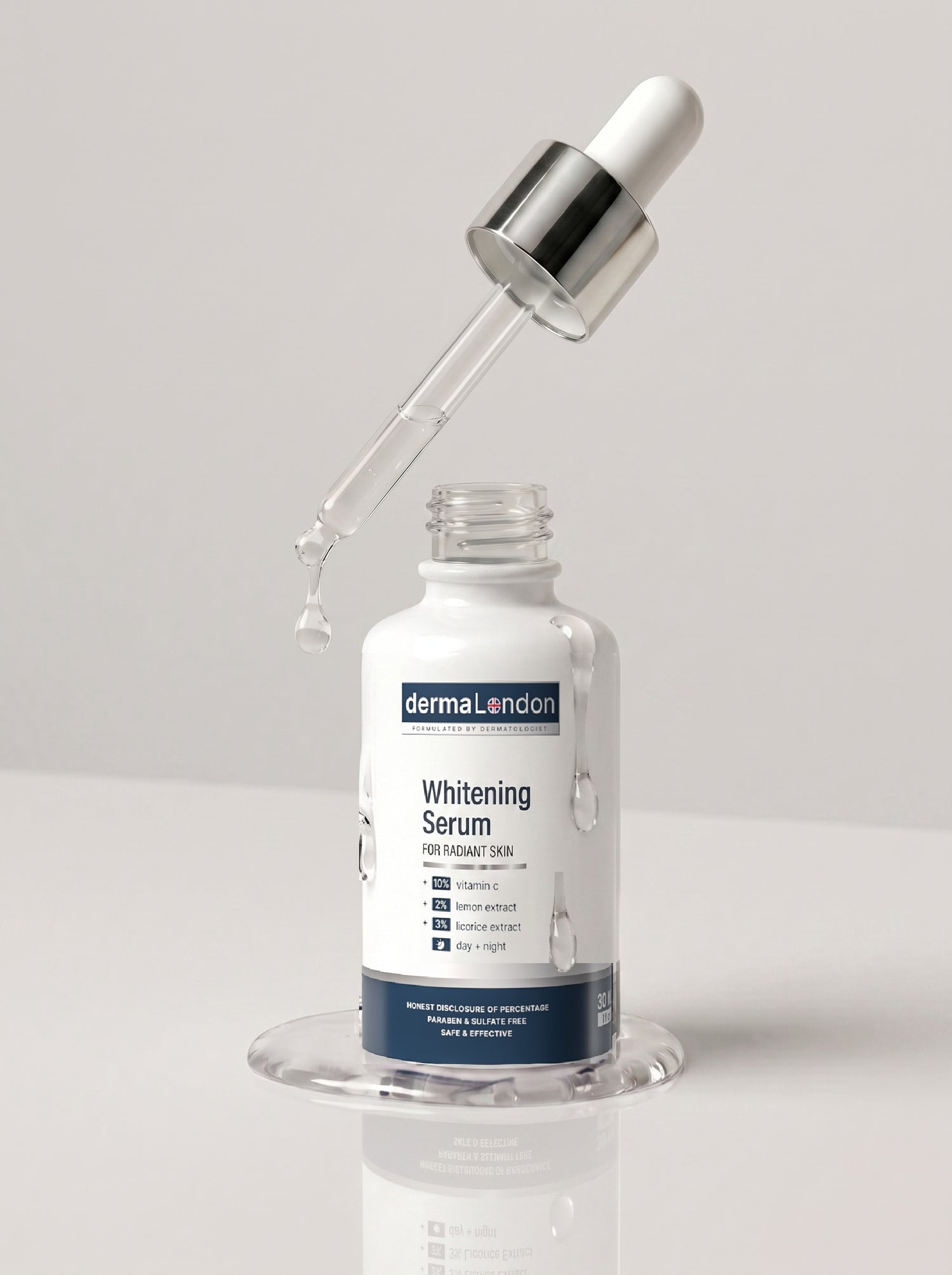 Skin Whitening Serum with 10% Vitamin C &amp; 2% Lemon Extract - 30ML