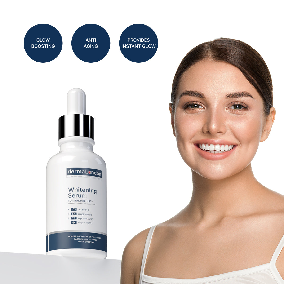 Skin Whitening Serum with 10% Vitamin C &amp; 2% Lemon Extract - 30ML