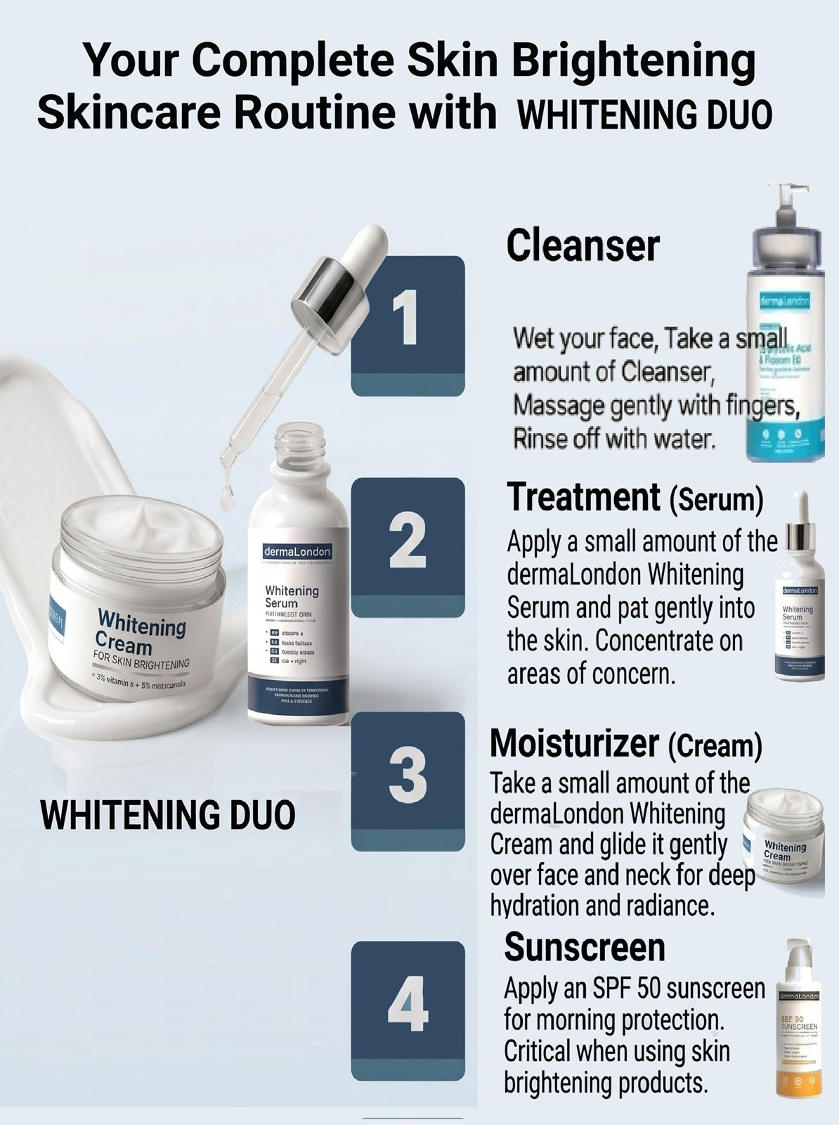 Skin Brightening Kit – Vitamin C Whitening Serum &amp; Cream