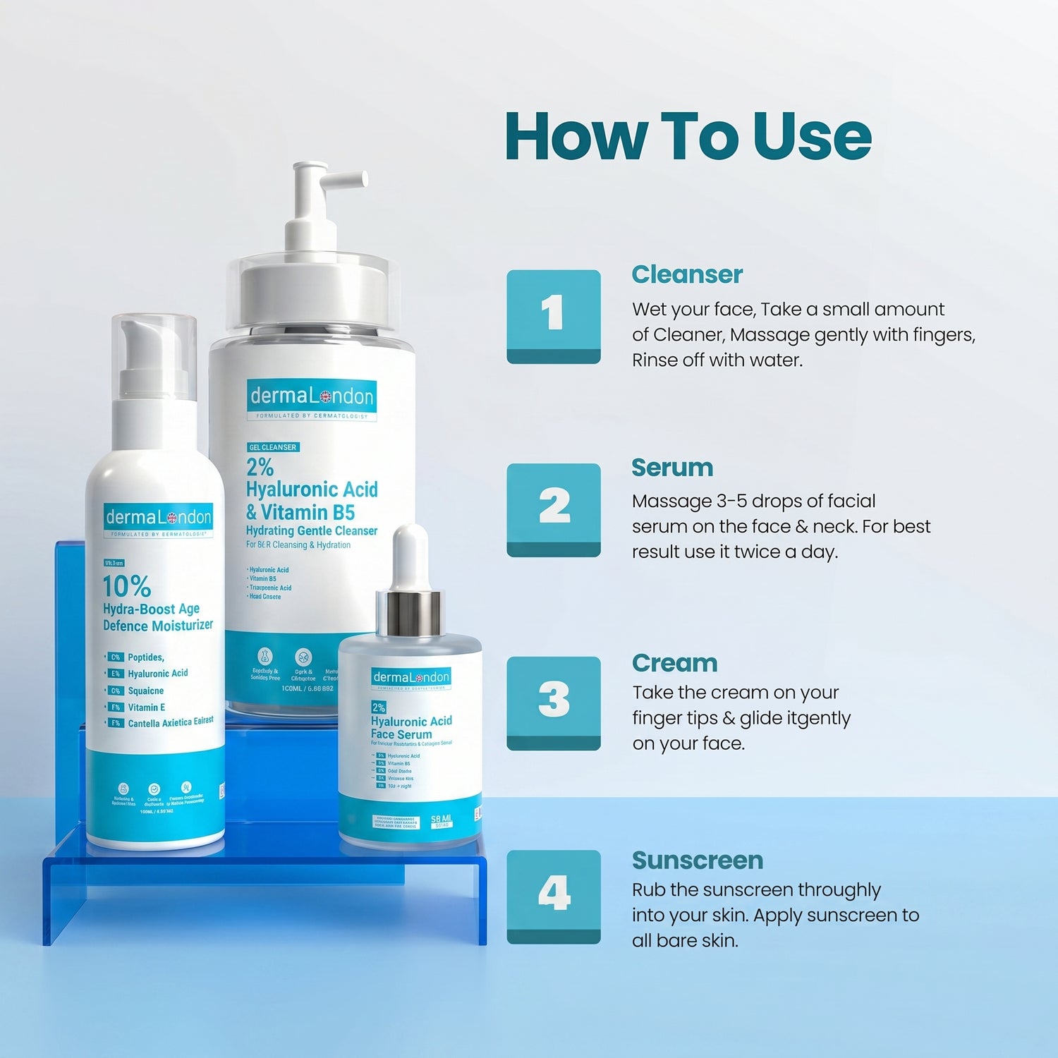 Hydra Boost Duo – Hyaluronic Acid Cleanser &amp; Serum for Deep Hydration &amp; Plump, Glowing Skin