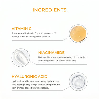 SPF 50 Sun Protection Sunscreen with Vitamin C &amp; Niacinamide - 80ml