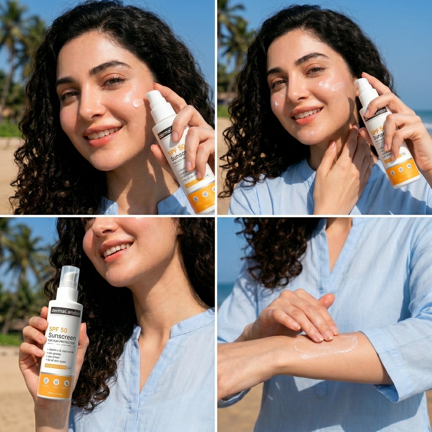 SPF 50 Sun Protection Sunscreen with Vitamin C &amp; Niacinamide - 80ml