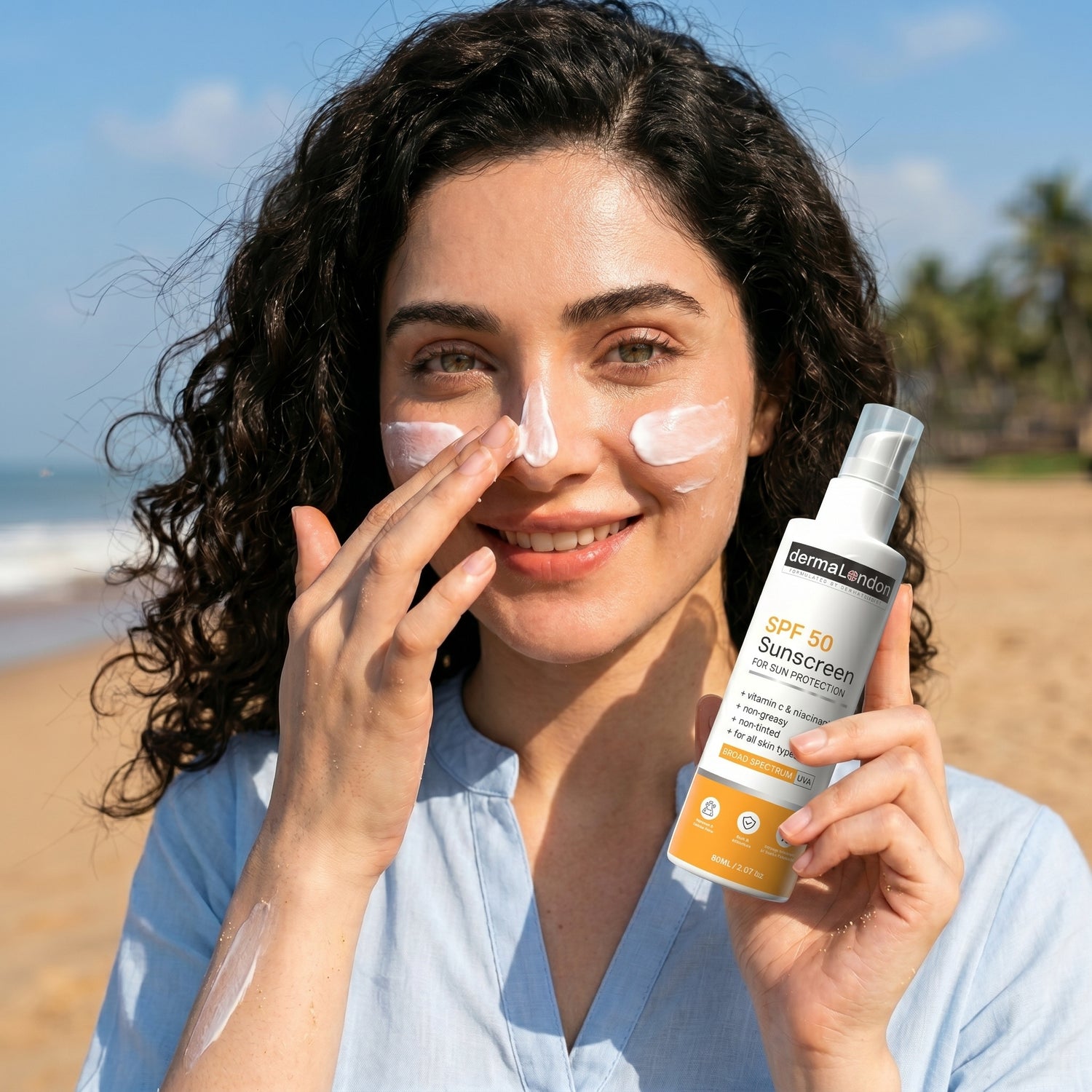 SPF 50 Sun Protection Sunscreen with Vitamin C &amp; Niacinamide - 80ml